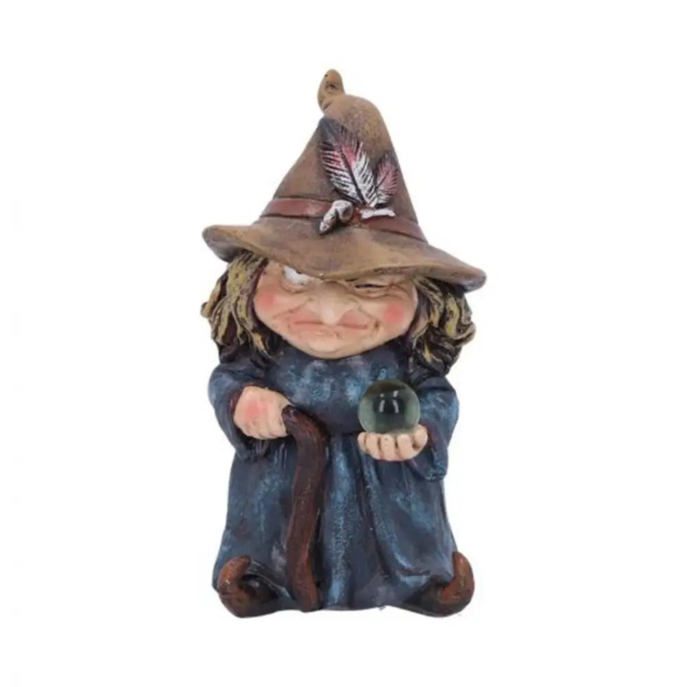Witch Statue Waterproof Resin Crystal Ball Design Indoor & Outdoor Decor
