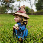 Witch Statue Waterproof Resin Crystal Ball Design Indoor & Outdoor Decor