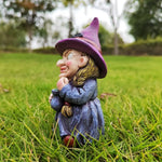 Witch Statue Waterproof Resin Crystal Ball Design Indoor & Outdoor Decor