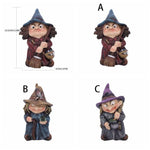 Witch Statue Waterproof Resin Crystal Ball Design Indoor & Outdoor Decor