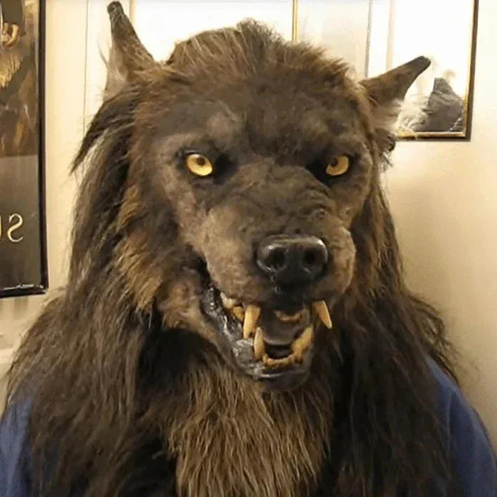 Wolf Mask Silicone Synthetic Hair Breathable Fit