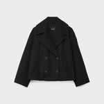 Women's Coat Double-Breasted Cropped Lightweight