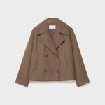 Women's Coat Double-Breasted Cropped Lightweight
