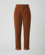 Women's Corduroy Trousers Relaxed Fit Elastic High Waist