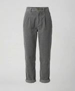Women's Corduroy Trousers Relaxed Fit Elastic High Waist