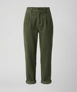 Women's Corduroy Trousers Relaxed Fit Elastic High Waist