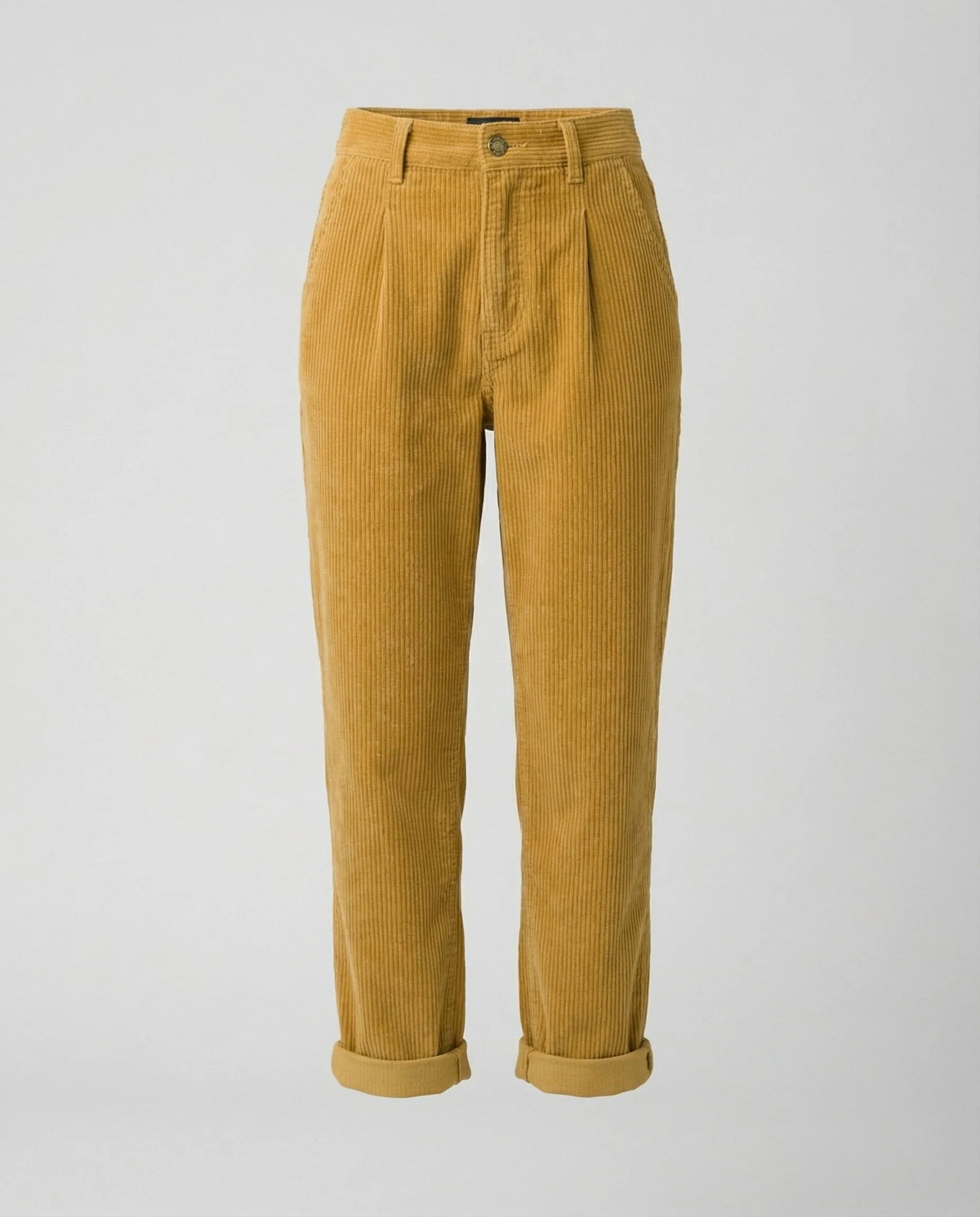 Women's Corduroy Trousers Relaxed Fit Elastic High Waist