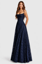 Women's Dress Raised 3D Floral Lace A-Line Midi Maxi Adjustable Straps