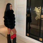 Women's Faux Fur Jacket Soft Warm Tailored Fit