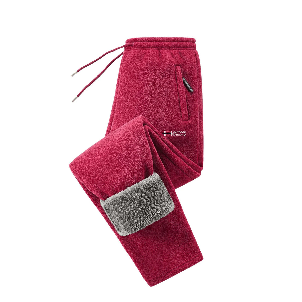 Women's Fleece Joggers Teddy-Fleece Lined Zip Pockets