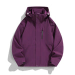 Women's Hooded Jacket Water-Repellent Adjustable Hood & Zip Pockets