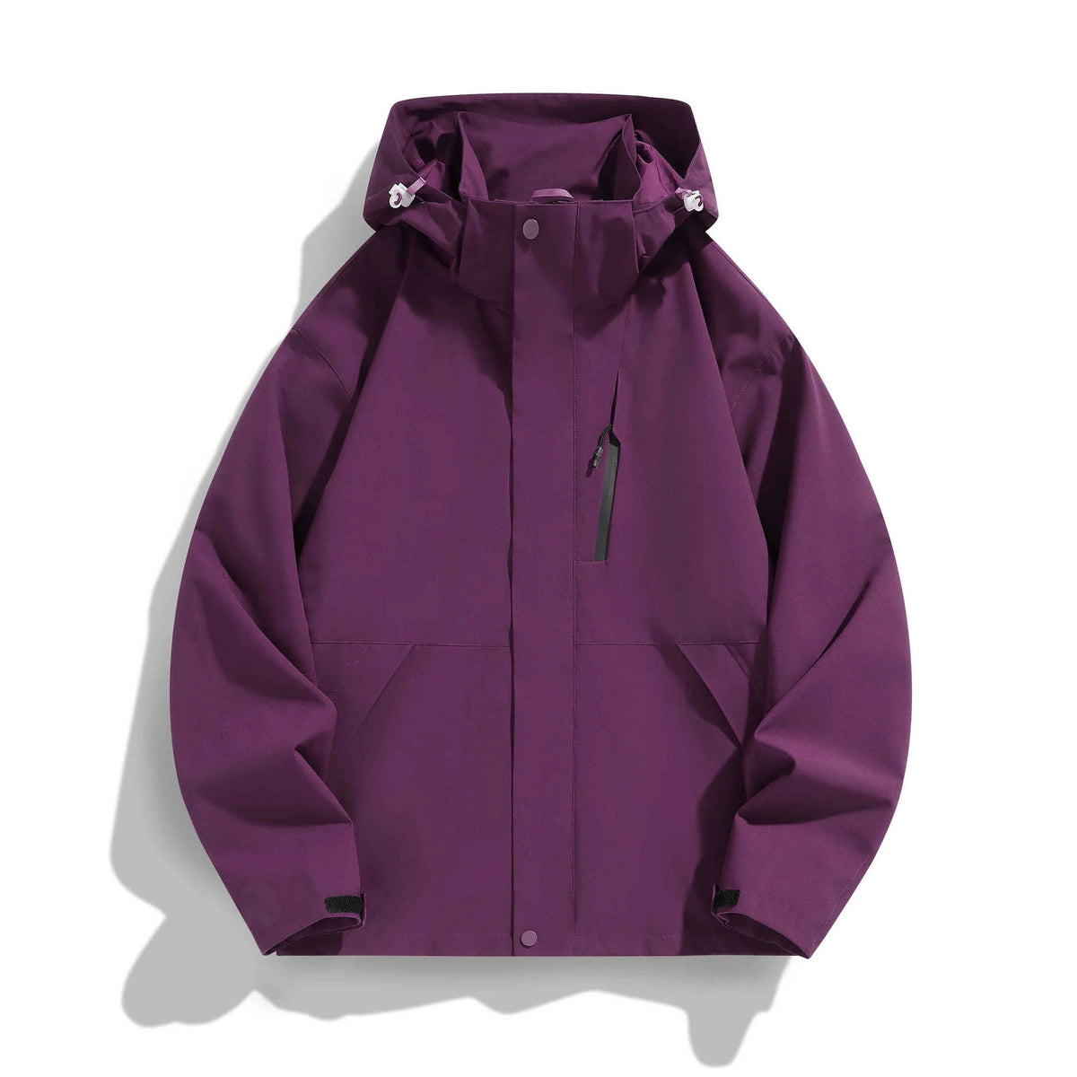Women's Hooded Jacket Water-Repellent Adjustable Hood & Zip Pockets