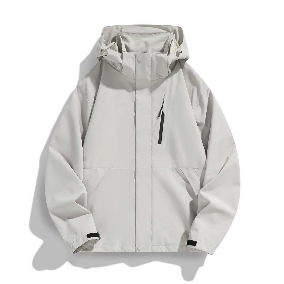 Women's Hooded Jacket Water-Repellent Adjustable Hood & Zip Pockets