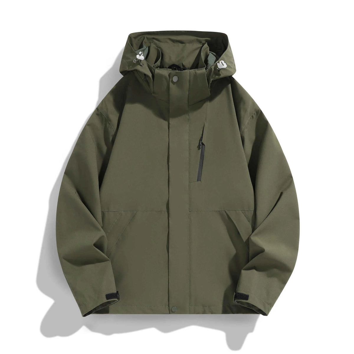 Women's Hooded Jacket Water-Repellent Adjustable Hood & Zip Pockets
