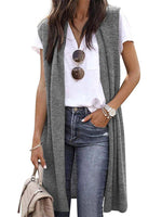Women's Knit Vest Open Front Short Sleeve Machine Washable