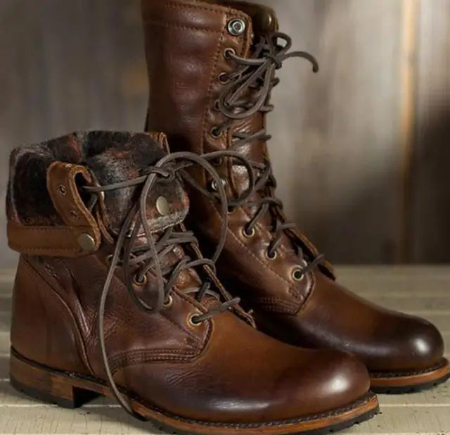 Women's Leather Boots Soft Lining Flexible Outsole All-Day Comfort