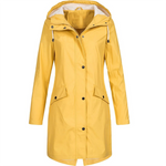 Women's Rain Jacket Waterproof Windproof Long Hooded Design