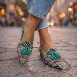 Women's Slip-On Flats Brushed Flannel Pointed Toe Cushioned Lining