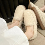 Women's Slip-On Shoes Lamb Wool Lined Rubber Outsole
