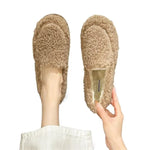Women's Slip-On Shoes Lamb Wool Lined Rubber Outsole