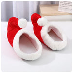 Women's Slippers Plush Non-Slip Santa Pom-Pom