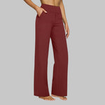 Women’s Stretch Pants High-Waisted Straight-Leg Breathable Stretch Fabric