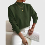 Women's Sweater Cotton Polo Collar Long Sleeve