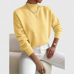 Women's Sweater Cotton Polo Collar Long Sleeve