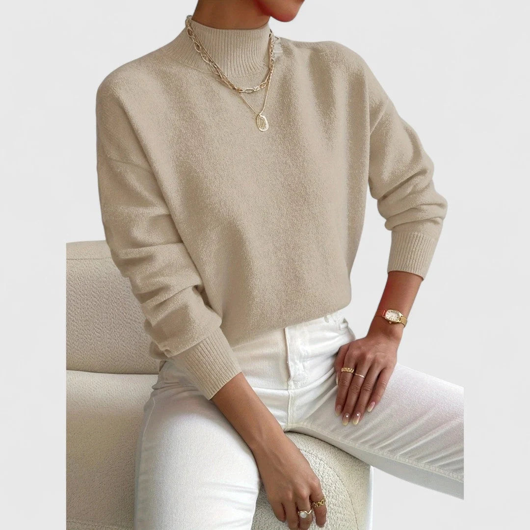 Women's Sweater Cotton Polo Collar Long Sleeve