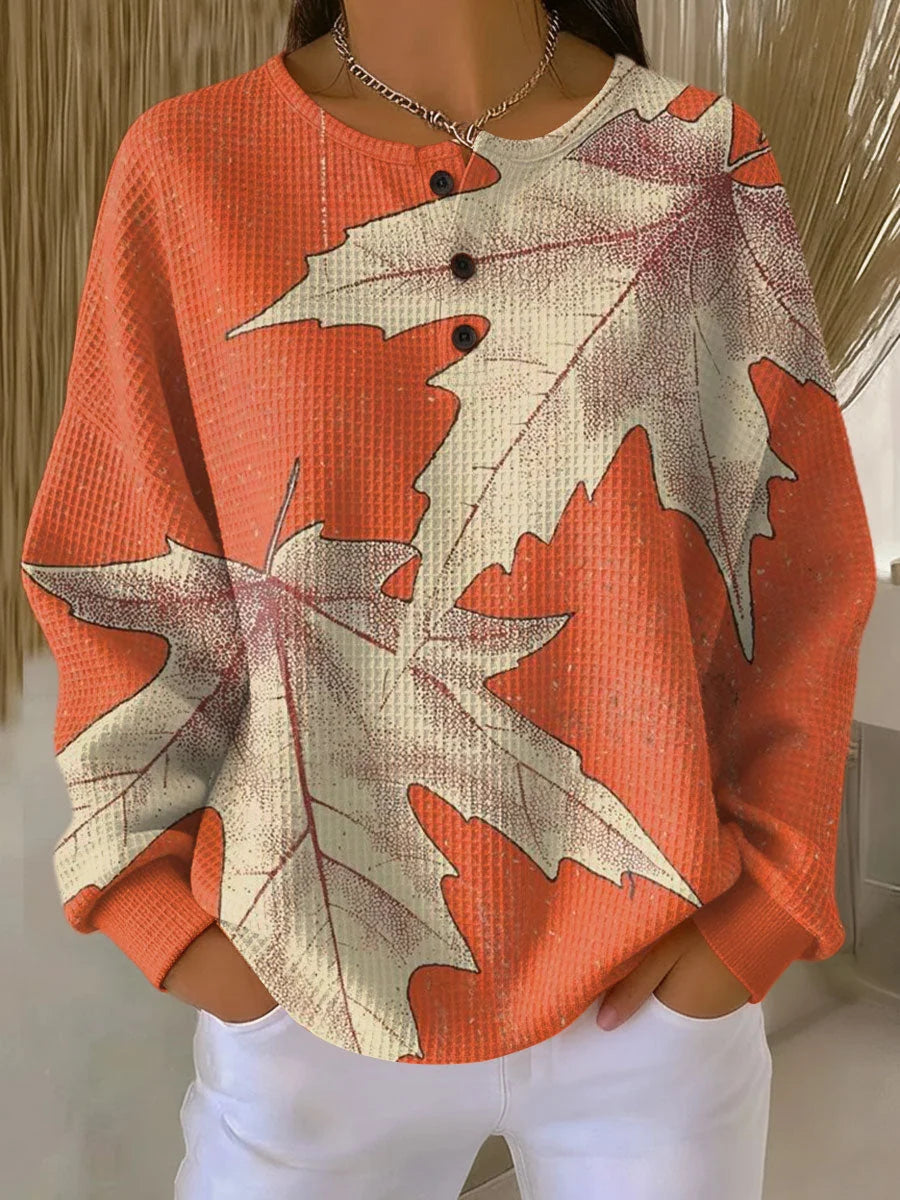 Women's Sweater Thick Waffle Knit Brushed Interior Warmth