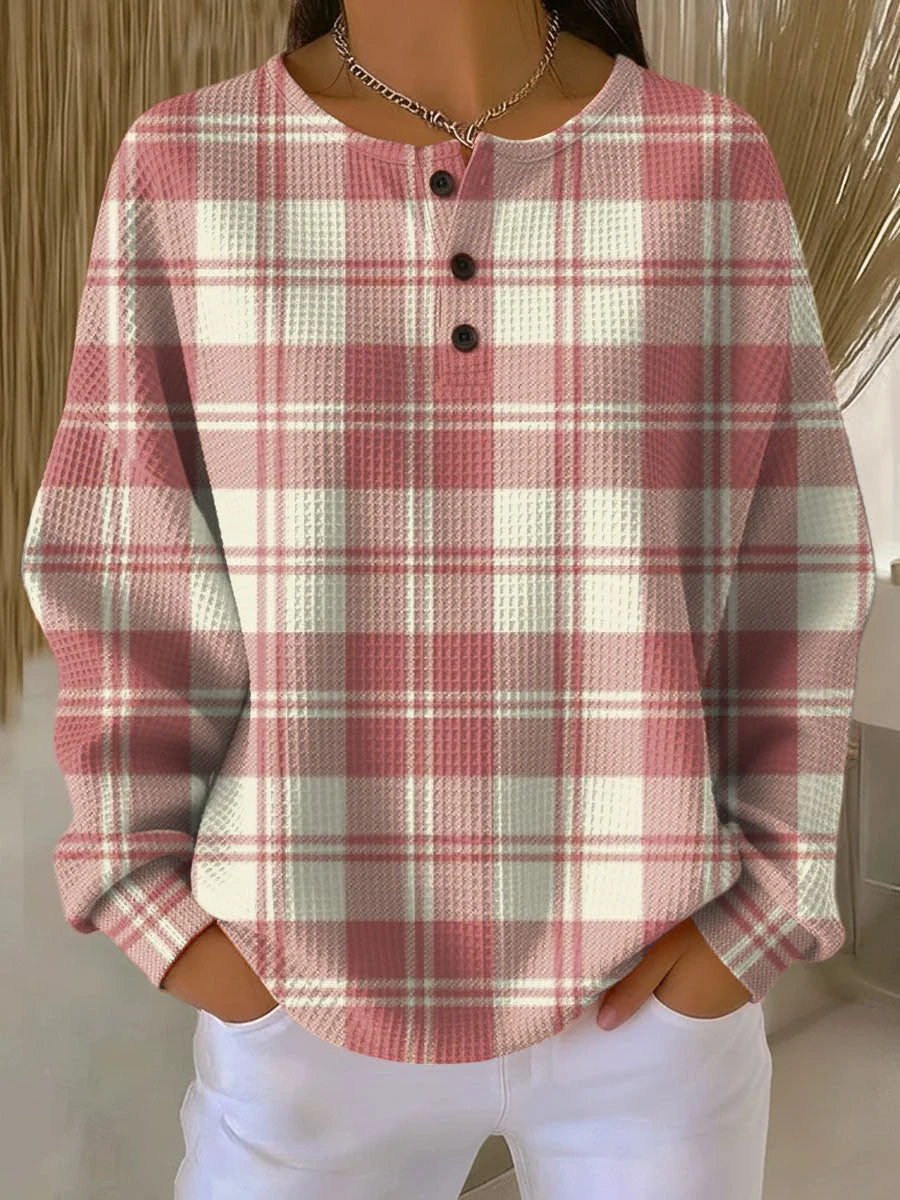 Women's Sweater Thick Waffle Knit Brushed Interior Warmth