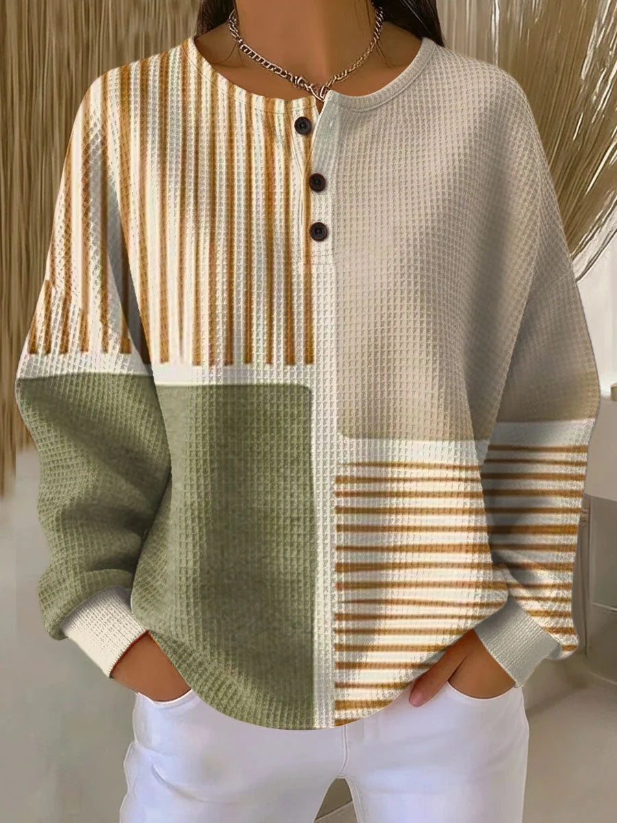 Women's Sweater Thick Waffle Knit Brushed Interior Warmth