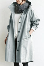 Women's Windbreaker Jacket Oversized Lightweight Water-Repellent Hooded