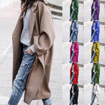 Women's Wool Coat Double-Breasted Midweight Long Sleeve