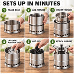 Wood Burning Stove Stainless Steel Double-Wall Combustion Nesting Design