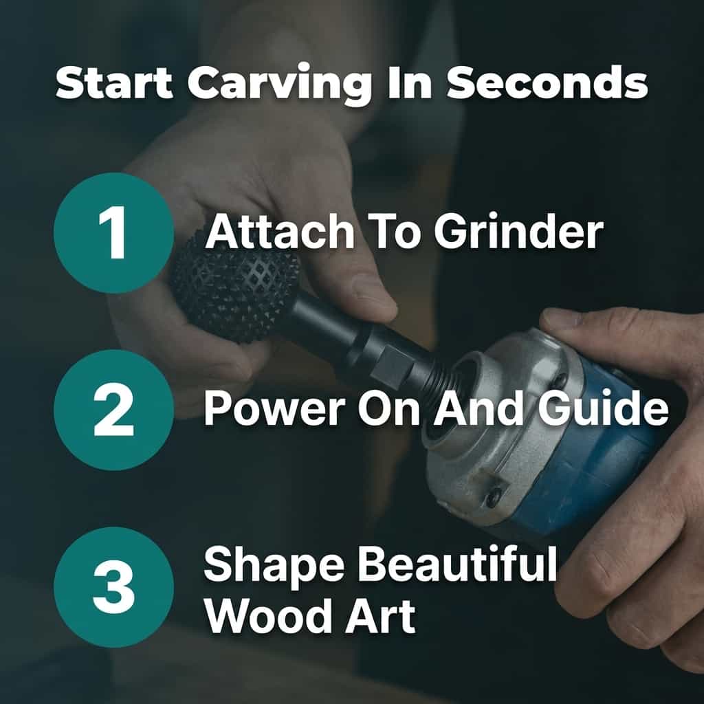 Wood Carving Rasp Ball-Shaped Carbon Steel for Angle Grinder