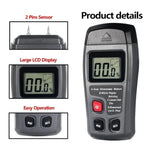 Wood Moisture Meter Pin Probe Backlit LCD Four Presets