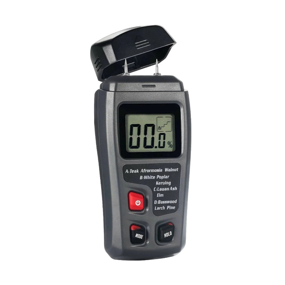 Wood Moisture Meter Pin Probe Backlit LCD Four Presets