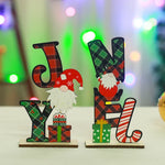 Wood Sign Noel Tabletop Santa & Gift Motifs
