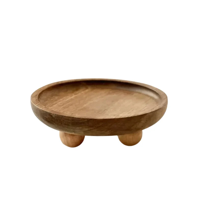 Wooden Display Stand Thick Wood Compact Organizer