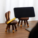 Wooden Phone Holder Universal Compact Desk Stand