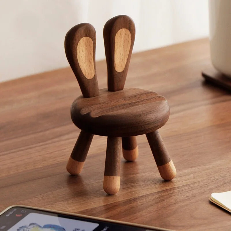 Wooden Phone Holder Universal Compact Desk Stand
