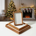 Wooden Photo Frame Handcrafted Rounded Corners Natural Wood Grain