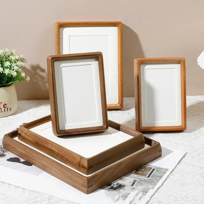 Wooden Photo Frame Natural Wood Rounded Corners Handcrafted Joinery
