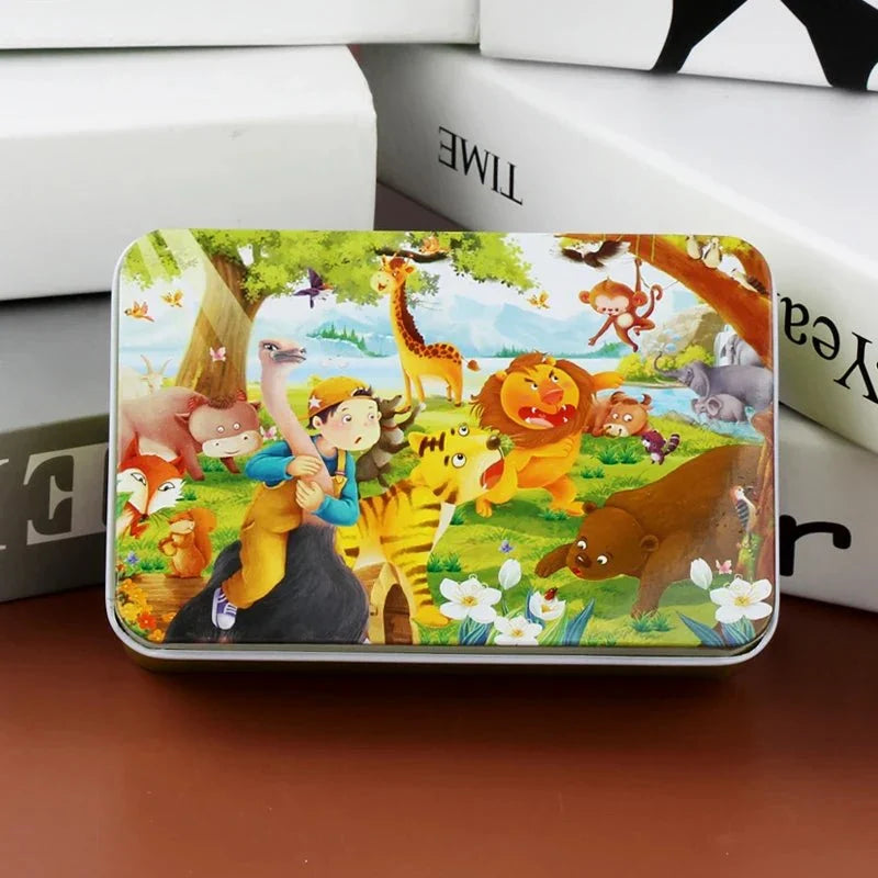 Wooden Puzzle 60 Pieces Animal & Vehicle Designs