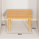 Wooden Riser Table Solid Wood Adjustable Height Removable Legs