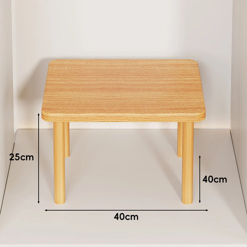 Wooden Riser Table Solid Wood Adjustable Height Removable Legs