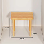 Wooden Riser Table Solid Wood Adjustable Height Removable Legs