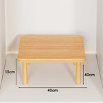 Wooden Riser Table Solid Wood Adjustable Height Removable Legs