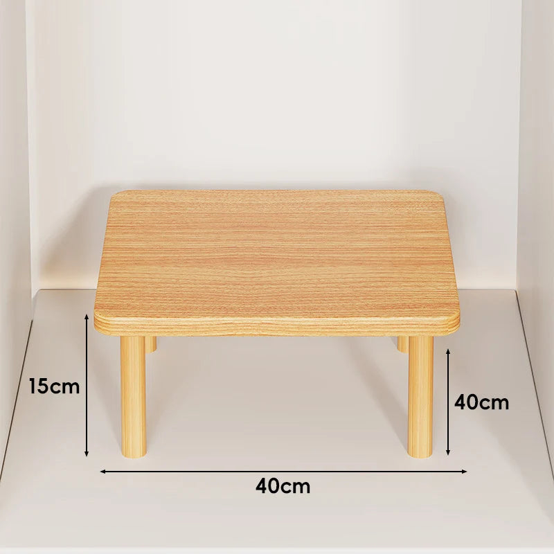 Wooden Riser Table Solid Wood Adjustable Height Removable Legs